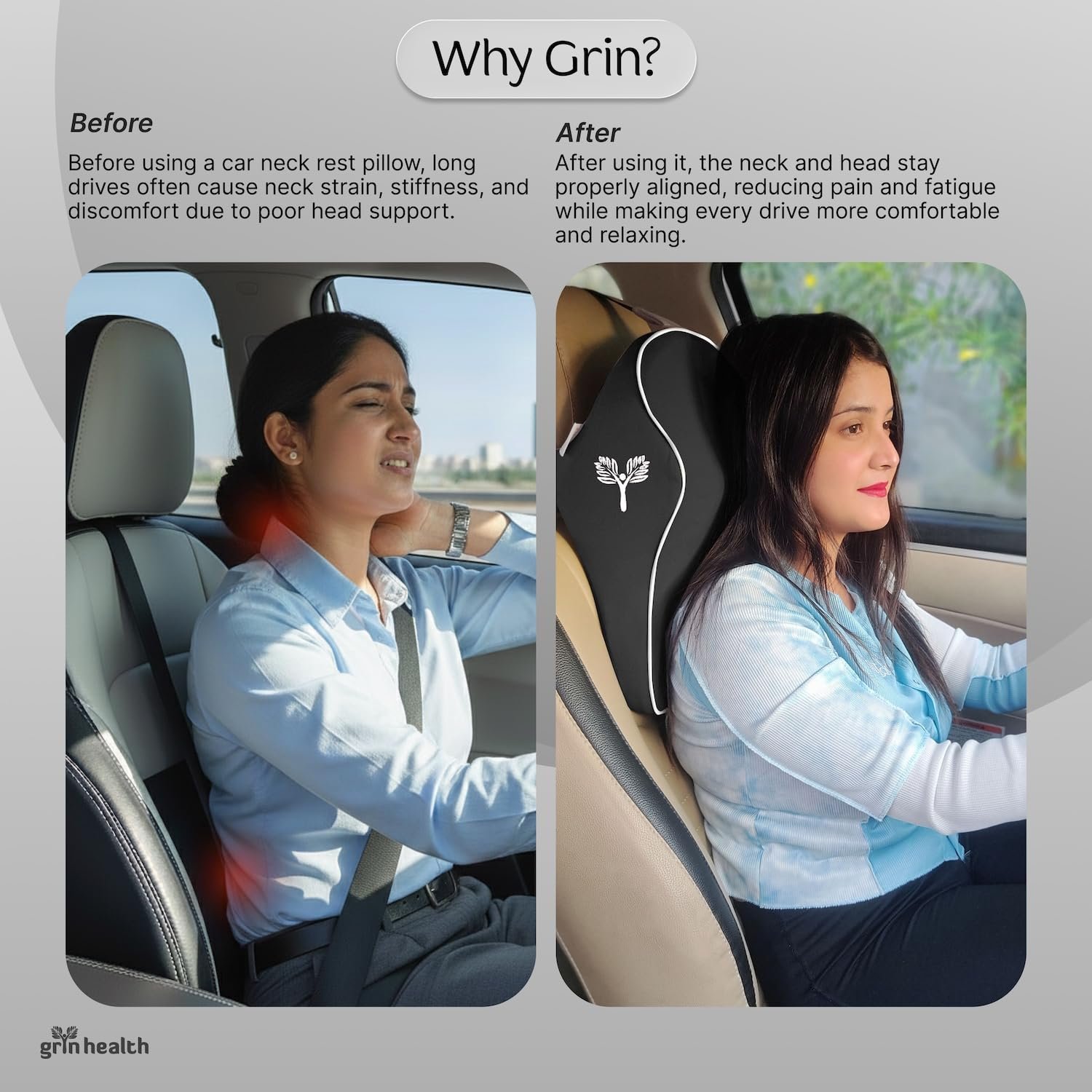 Car Neck Rest Pillow (Large Plus) Extra Deep Neck Support - Image 5