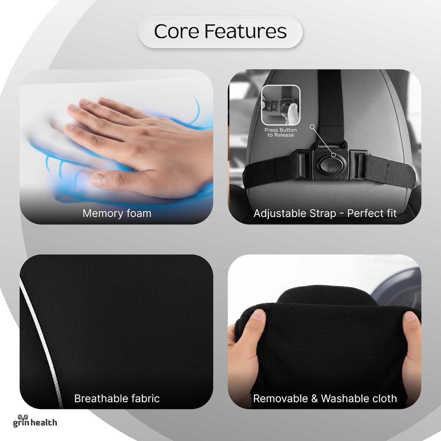 Car Neck Rest Pillow (Large Plus) Extra Deep Neck Support - Image 7