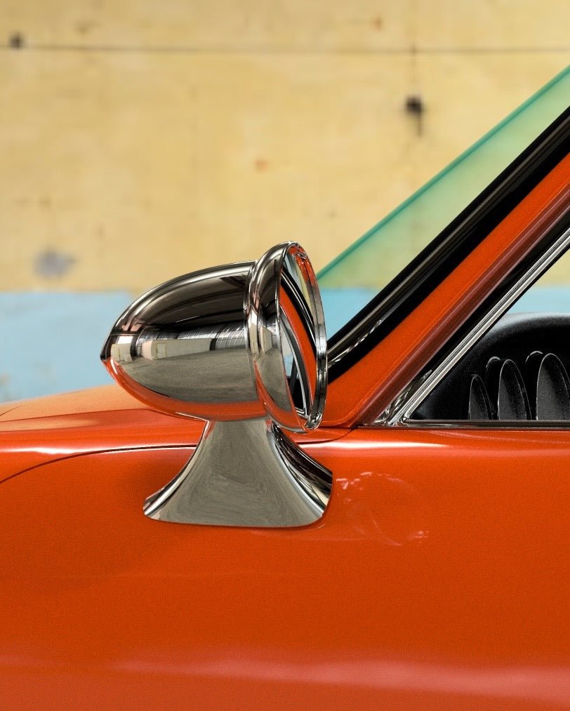 NEW! Aero Bullet Mirror — Longhood/Universal 3.0 (Porsche 911 912 914 Backdate 1965–1974, 20–71 mm) - Image 6