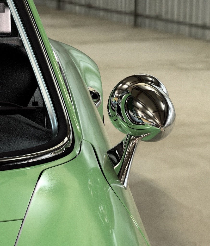 NEW! Aero Bullet Mirror — Longhood/Universal 3.0 (Porsche 911 912 914 Backdate 1965–1974, 20–71 mm) - Image 8