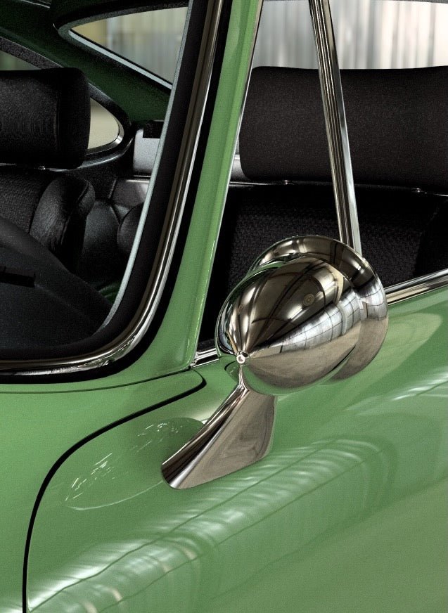 NEW! Aero Bullet Mirror — Longhood/Universal 3.0 (Porsche 911 912 914 Backdate 1965–1974, 20–71 mm) - Image 10